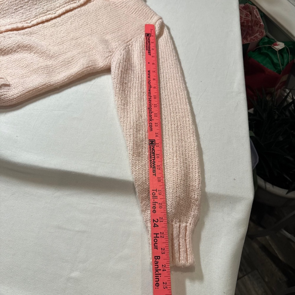 VTG Carriage Court Womens Cardigan Sweater Pink Pearl Button Knit Size‎ Medium - Picture 8 of 8